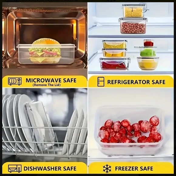 48 Piece Airtight Food Storage Container Set - Clear - Picture 3 of 4